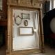 Large mercury beveled wooden mirror