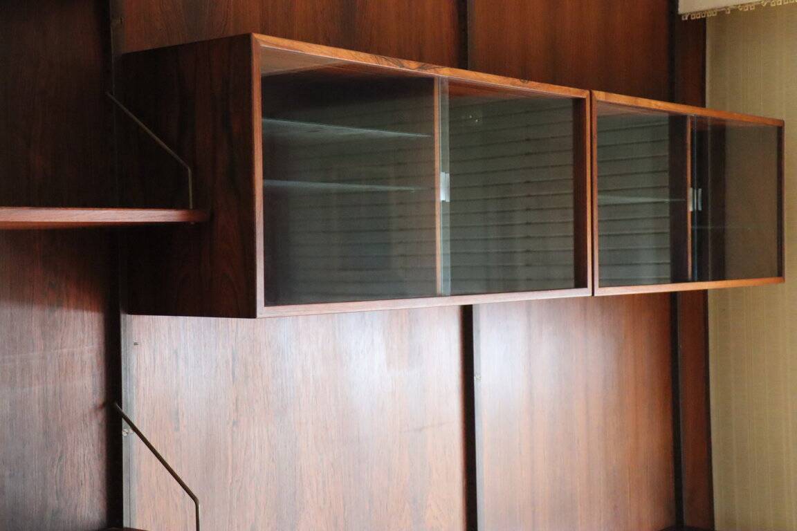 Danish wall bookcase by Thygesen and Sorensen in rosewood, 1960