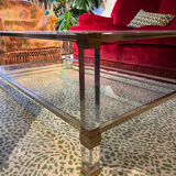Glass and plexiglass coffee table 1960