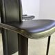 Vintage black leather dining chairs, set of 6, 1980s