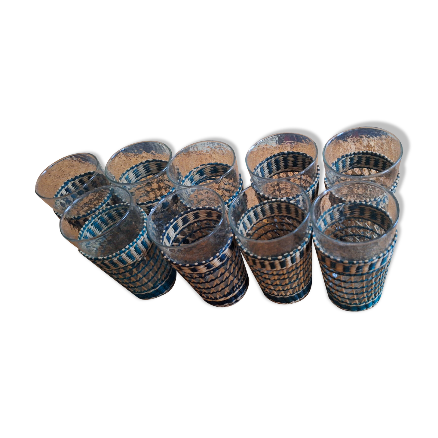 Set of vintage bohemian glasses