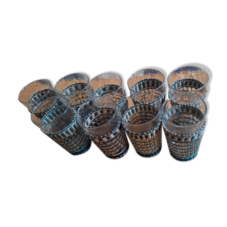 Set of vintage bohemian glasses