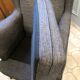 Fauteuil à grand dossier en tissu