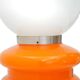 Orange and white glass floor lamp by Stilux Milano, 1970.