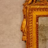 Miroir bois doré d’époque Louis XVI 90x52cm