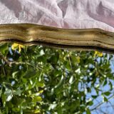 Vintage Golden Wood Carved Mirror in Louis XV Style