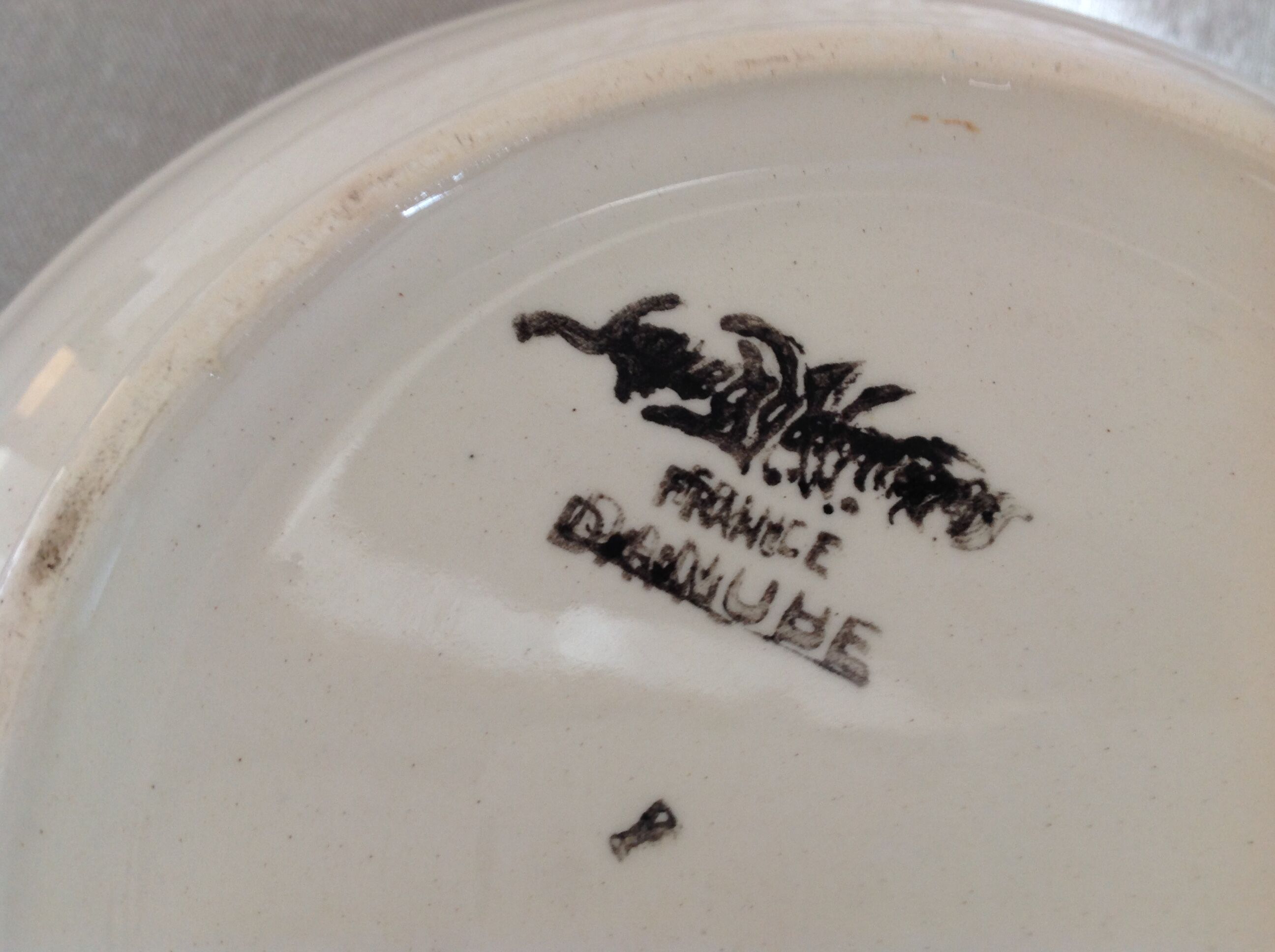 Former Sarreguemines décor Danube ceramic bowl