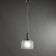 Vintage chrome metal and glass pendant light, Italy, 1970s
