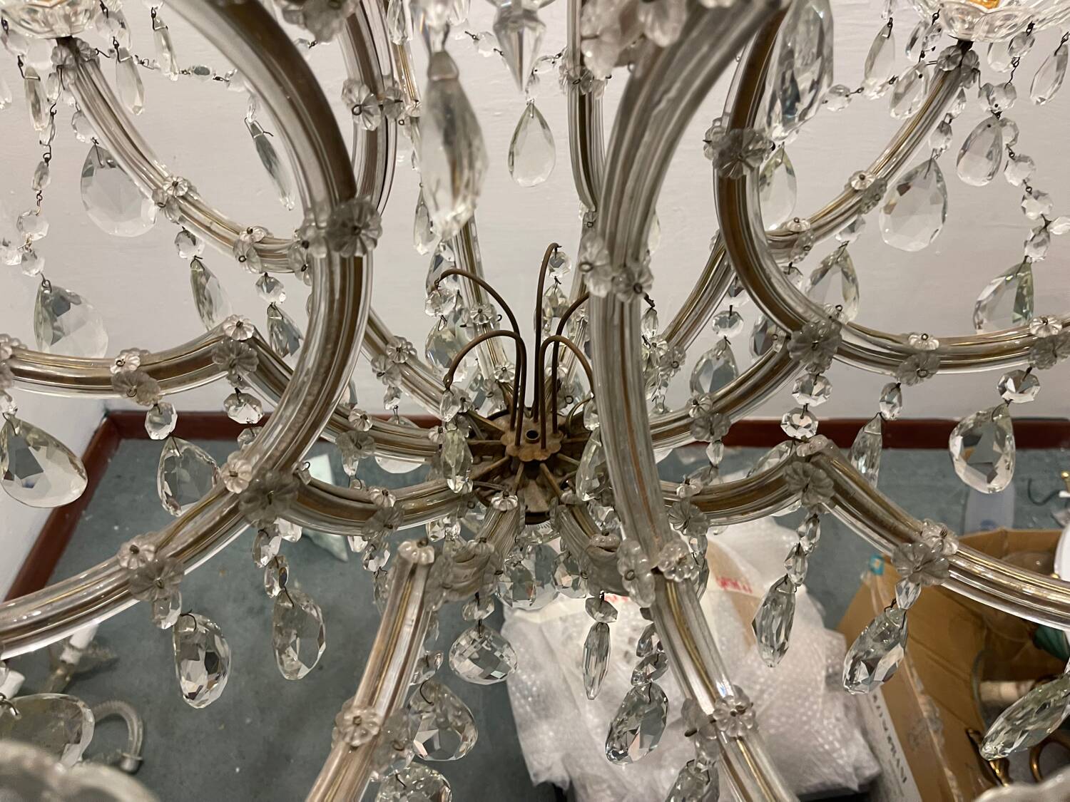 Large Crystal Maria Teresa Chandelier 1950's