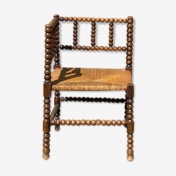 Corner wooden chair