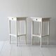 Pair of mid-century Scandinavian white-painted nightstands