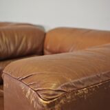 Cognac leather armchairs by BL Arredamenti, 1970s, set of 4