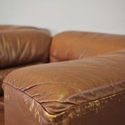 Cognac leather armchairs by BL Arredamenti, 1970s, set of 4