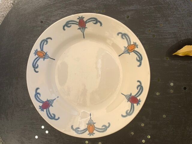 4 flat plates longchamp iron earth model Suzy art deco
