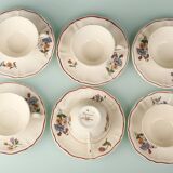 Coffee service in Sarreguemines earthenware, Agreste model.