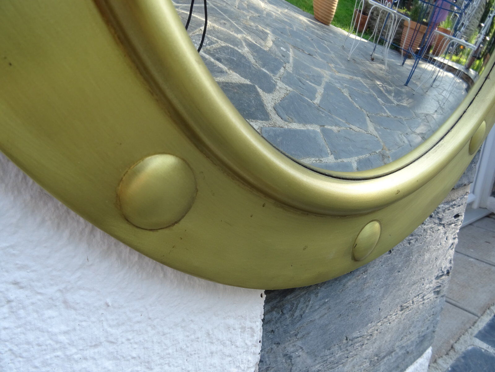 Brass witch mirror 47 cm