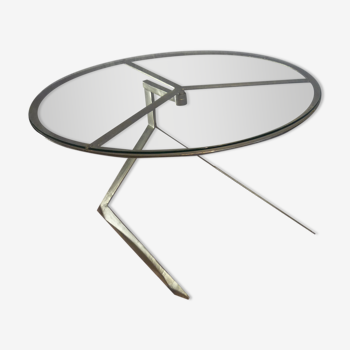 Coffee table glass stainless steel structure