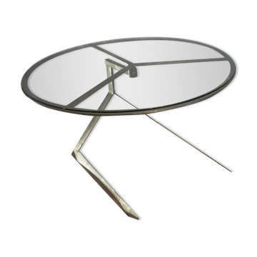 Table basse verre  structure inox
