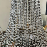 Large Montgolfière chandelier with crystal drops