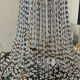 Large Montgolfière chandelier with crystal drops