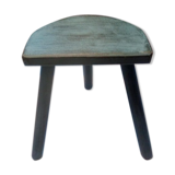 Black blue patina tripod stool
