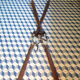 Paire de skis anciens en bois 208cm
