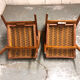 Pair of armchairs Scandinavian design feet compass vintage period 1960s