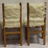 pair of fur chairs for chalet
