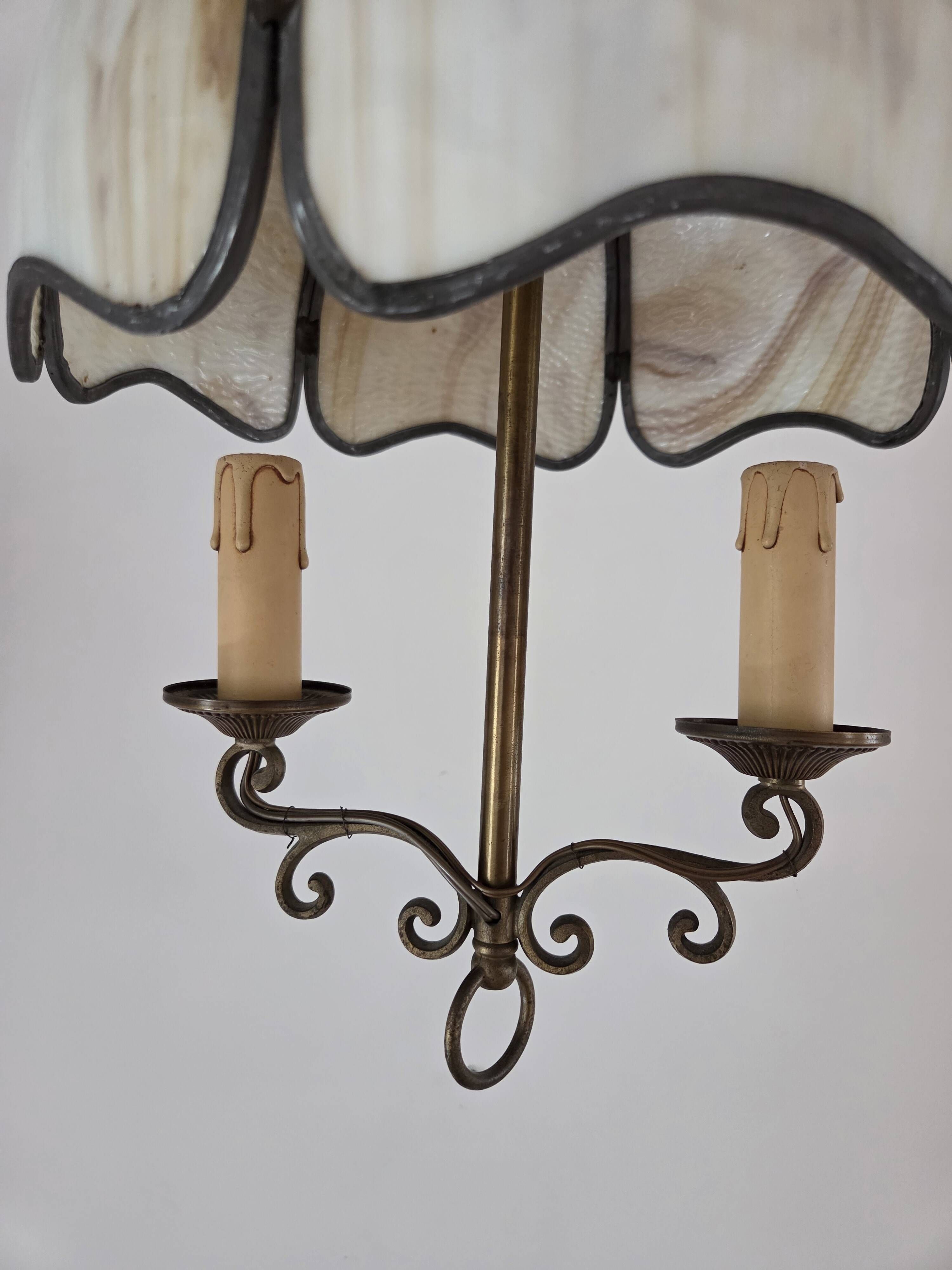 Glass paste suspension, Art Deco style