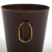 Carl auböck 1950s brown leather waste paper basket