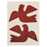 Collection of 5 works on paper Signed Eawy