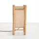 Vintage Japanese Tarogo table lamp in bamboo and linen