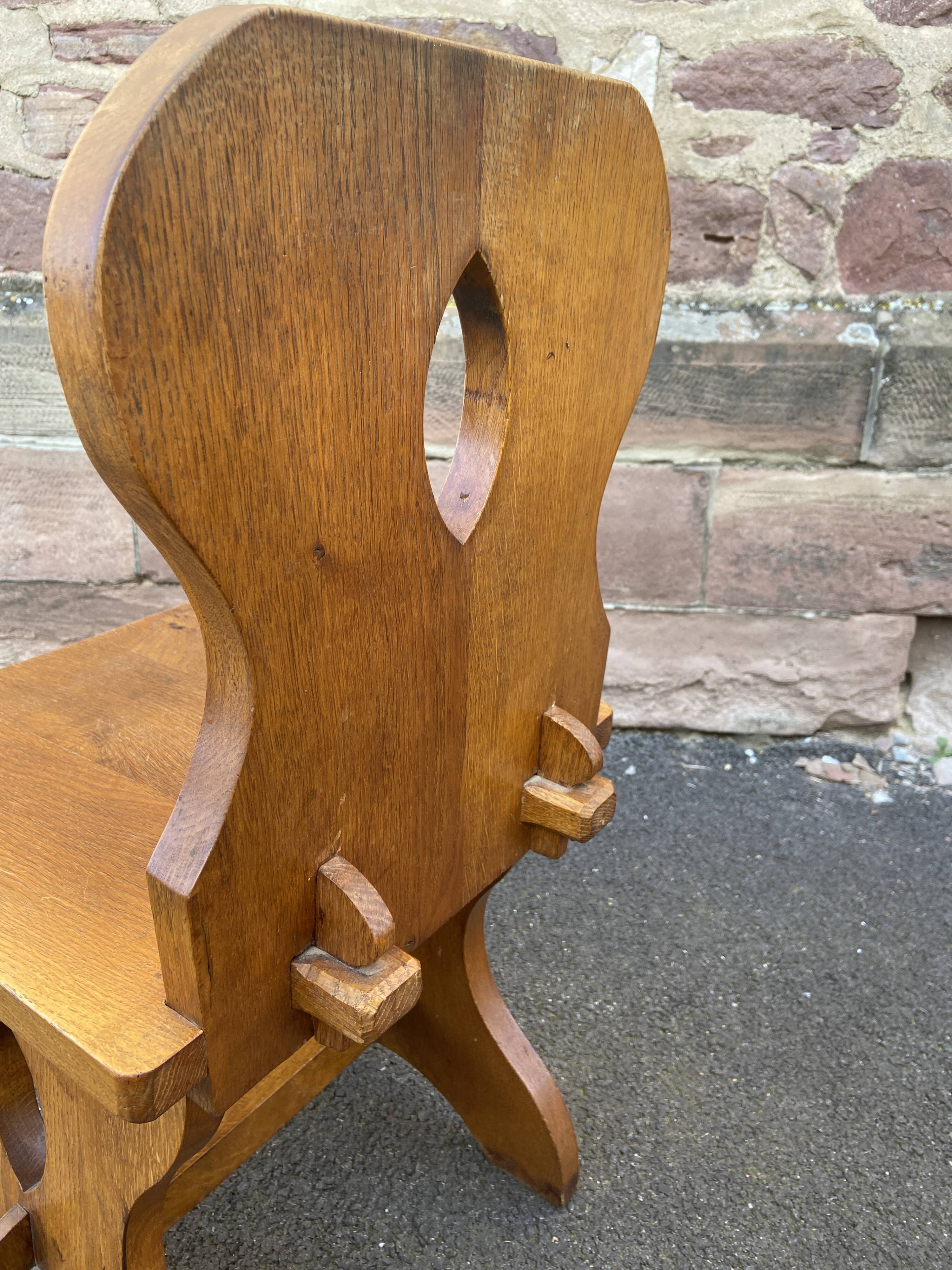 2 Scandinavian Brutalist chairs Pierre Chapo School Mid Century Wood 1960