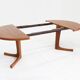 Vintage Danish round extendable dining table from the 1960s, Denmark.