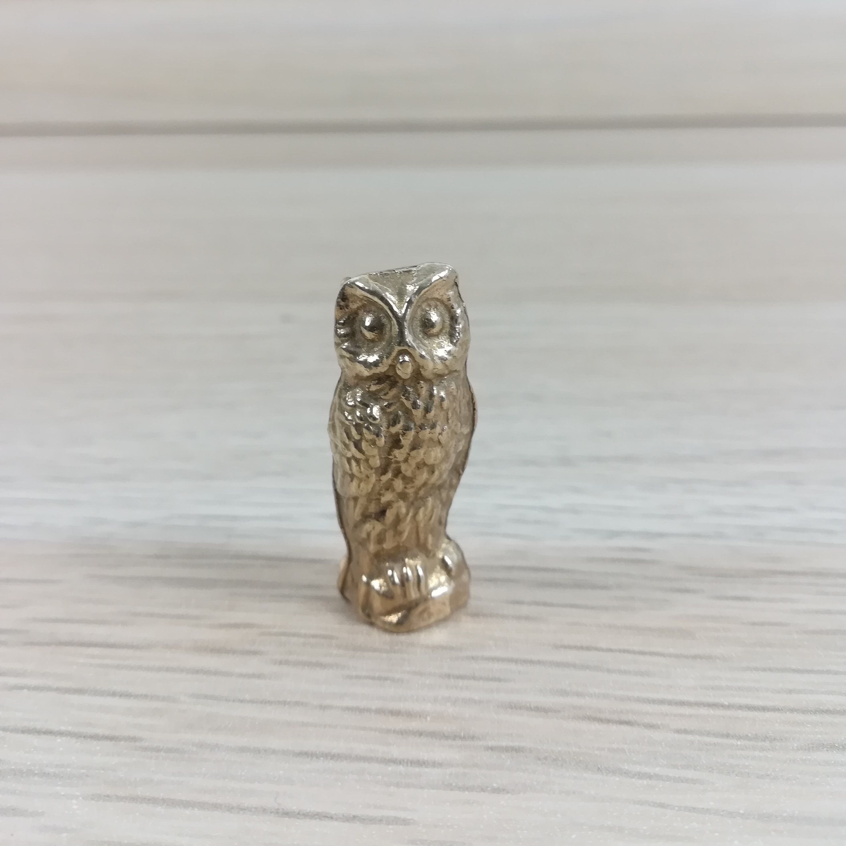 Miniature brass owl
