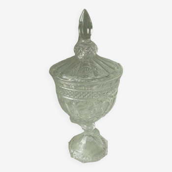 Louis Philippe style glass candy sugar bowl