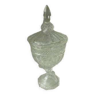 Sucrier bonbonniere en verre taille stle louis philippe