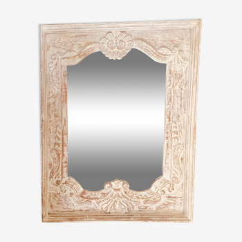 Mirror ceruse wood 90x70cm