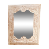 Mirror ceruse wood 90x70cm