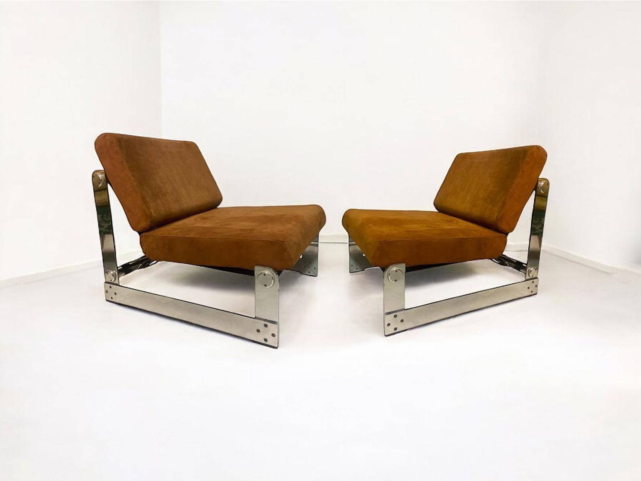 Set of 2 Lounge Chairs by Gilles Bouchez for Airborne, 1972