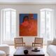 Large minimalist figurative painting couple "near you"