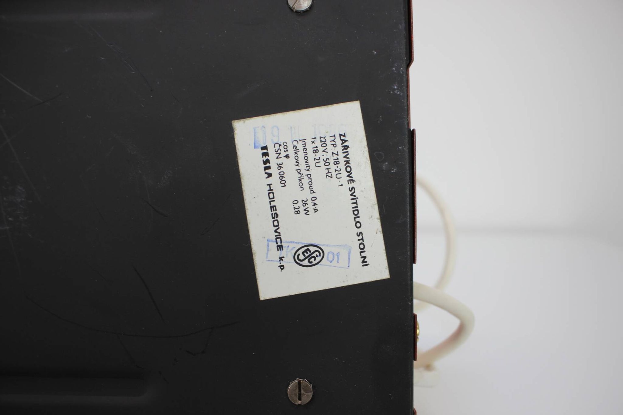 Lampe de table par Josef Mára, pour Tesla, années 1990, Tchécoslovaquie