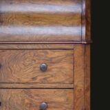 Classy dressing table in mahogany burl (19th century).