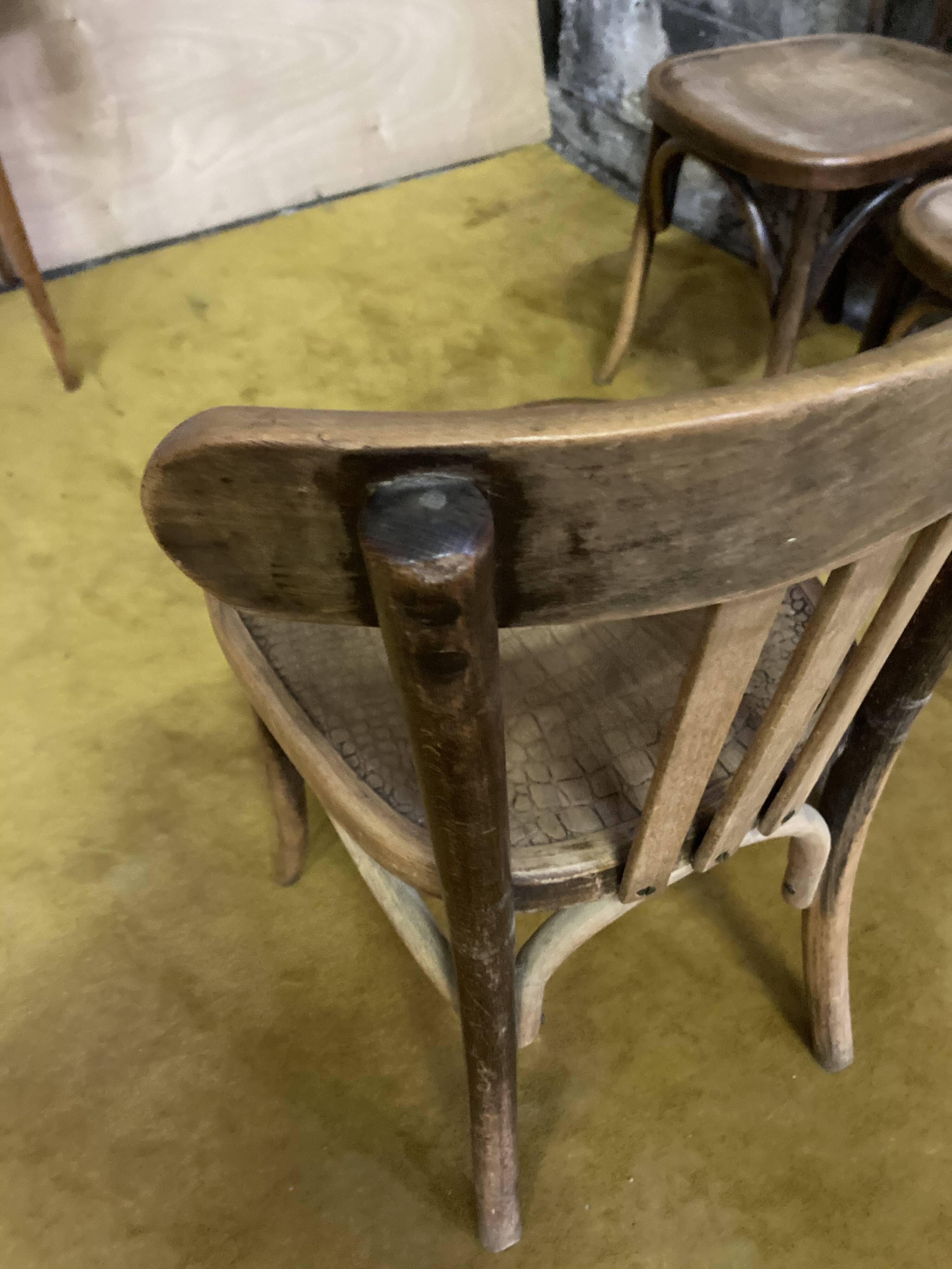 3 chairs bistro Fishel early 20th.