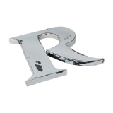 White zinc letter R
