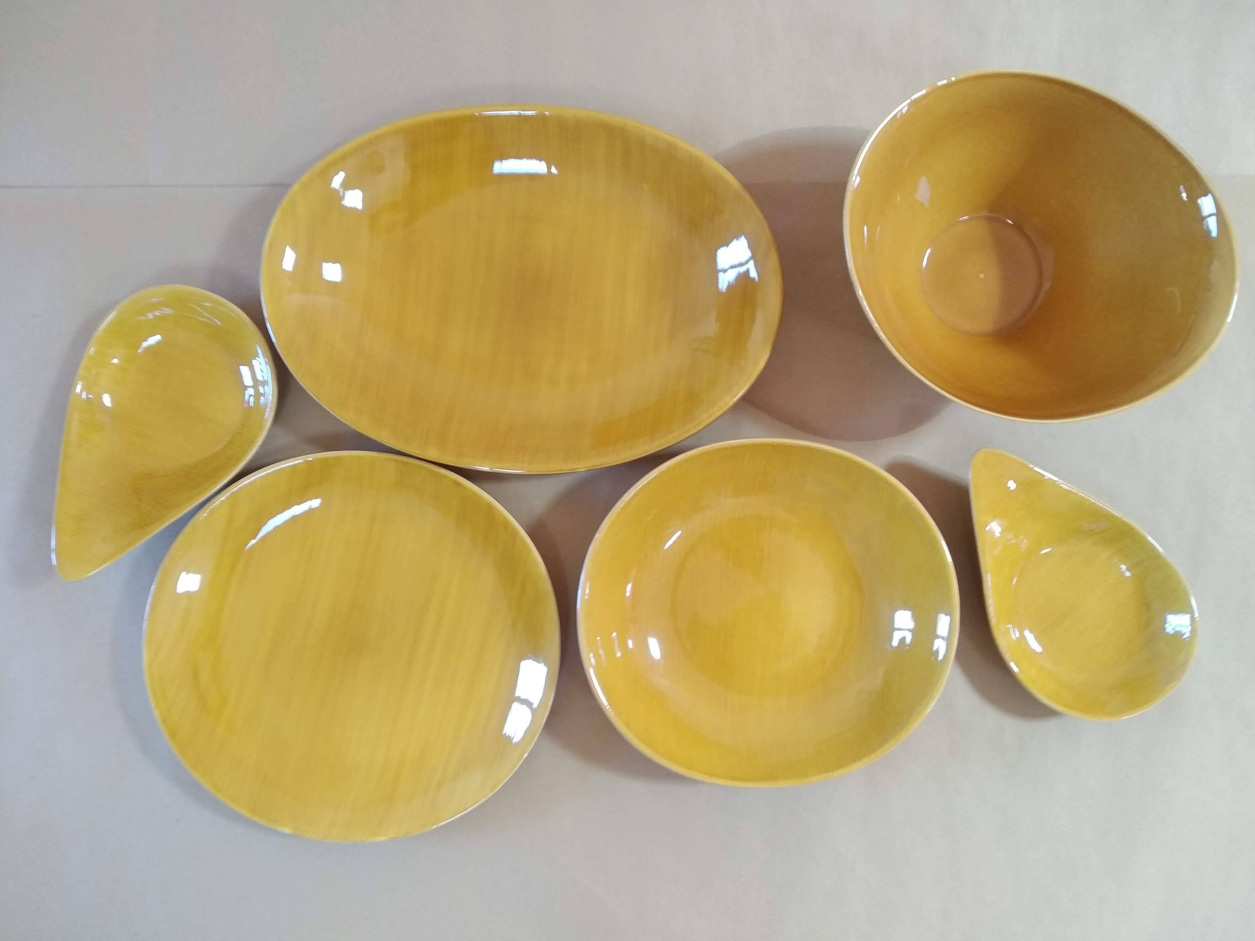 Salins Earthenware Dinner Service, Provence Model, 70'