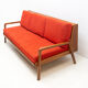 Mid century folding sofa in scandinavian style, 1960´s, czechoslovakia