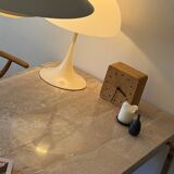 Table à manger de luxe en marbre chromé du milieu du siècle