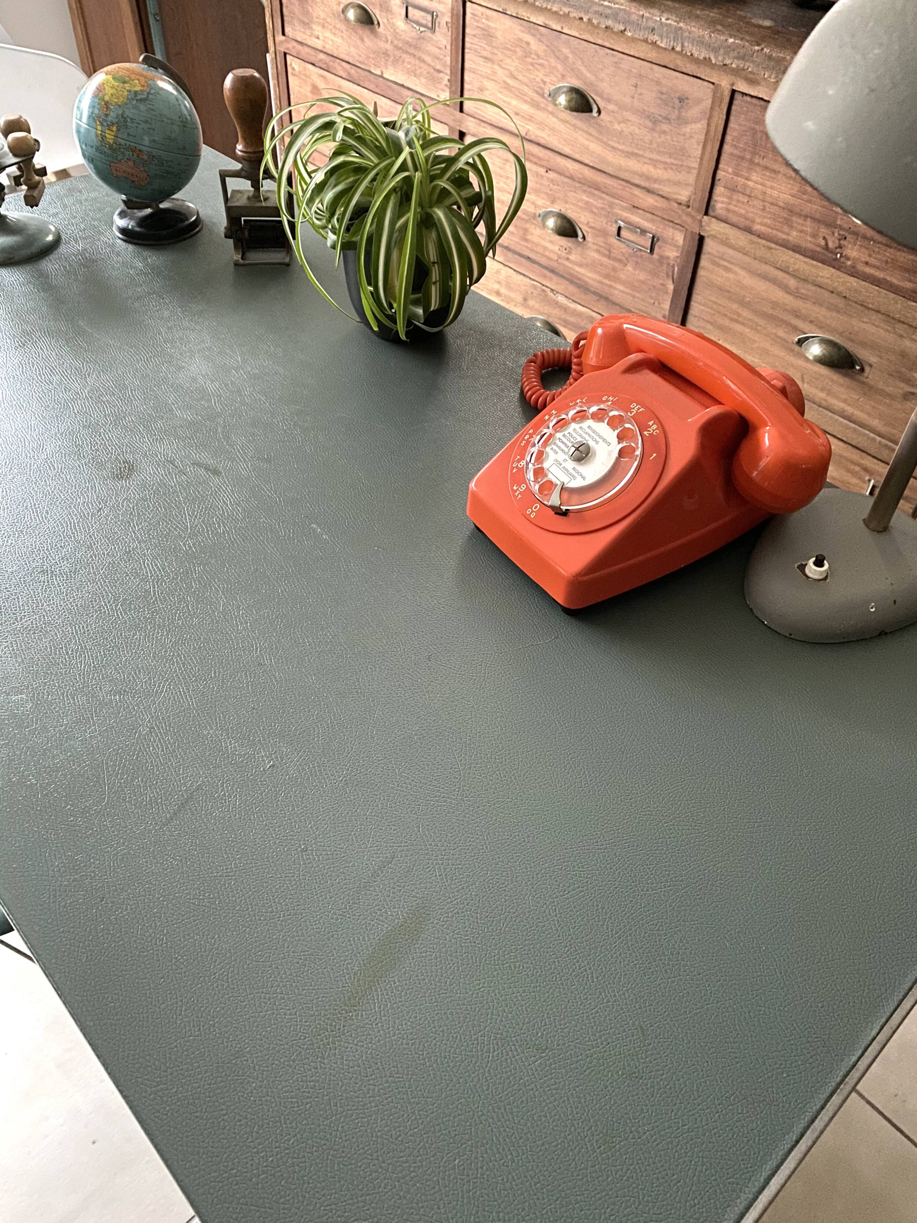 Vintage green metal industrial office