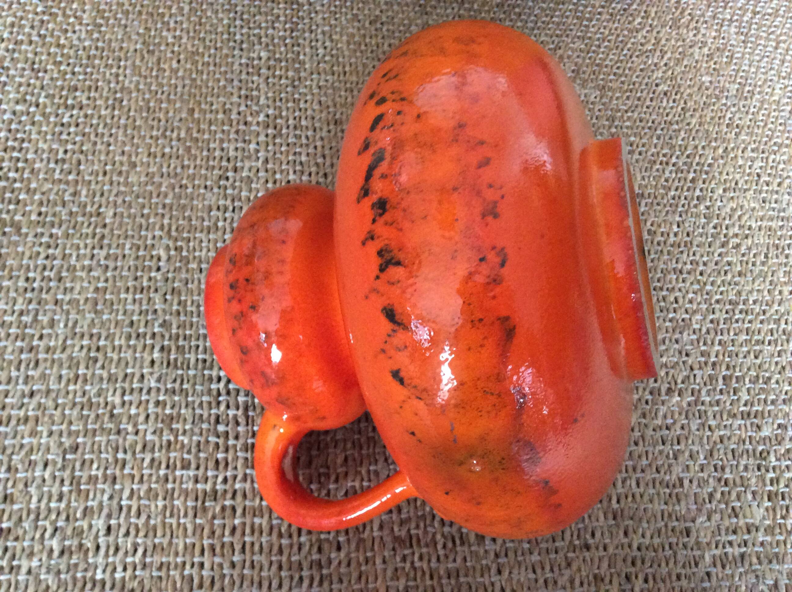 Vase  en céramique orange